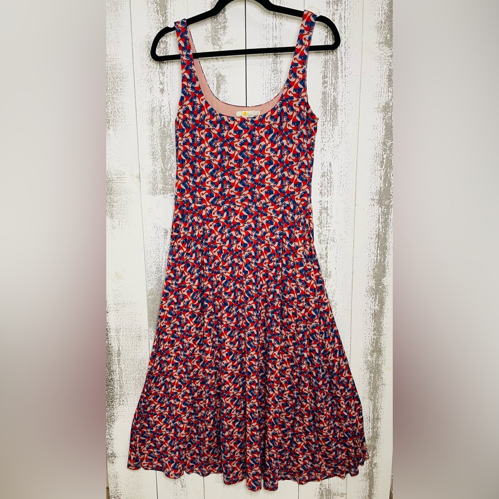Boden Multicolor Patterned Midi Dress